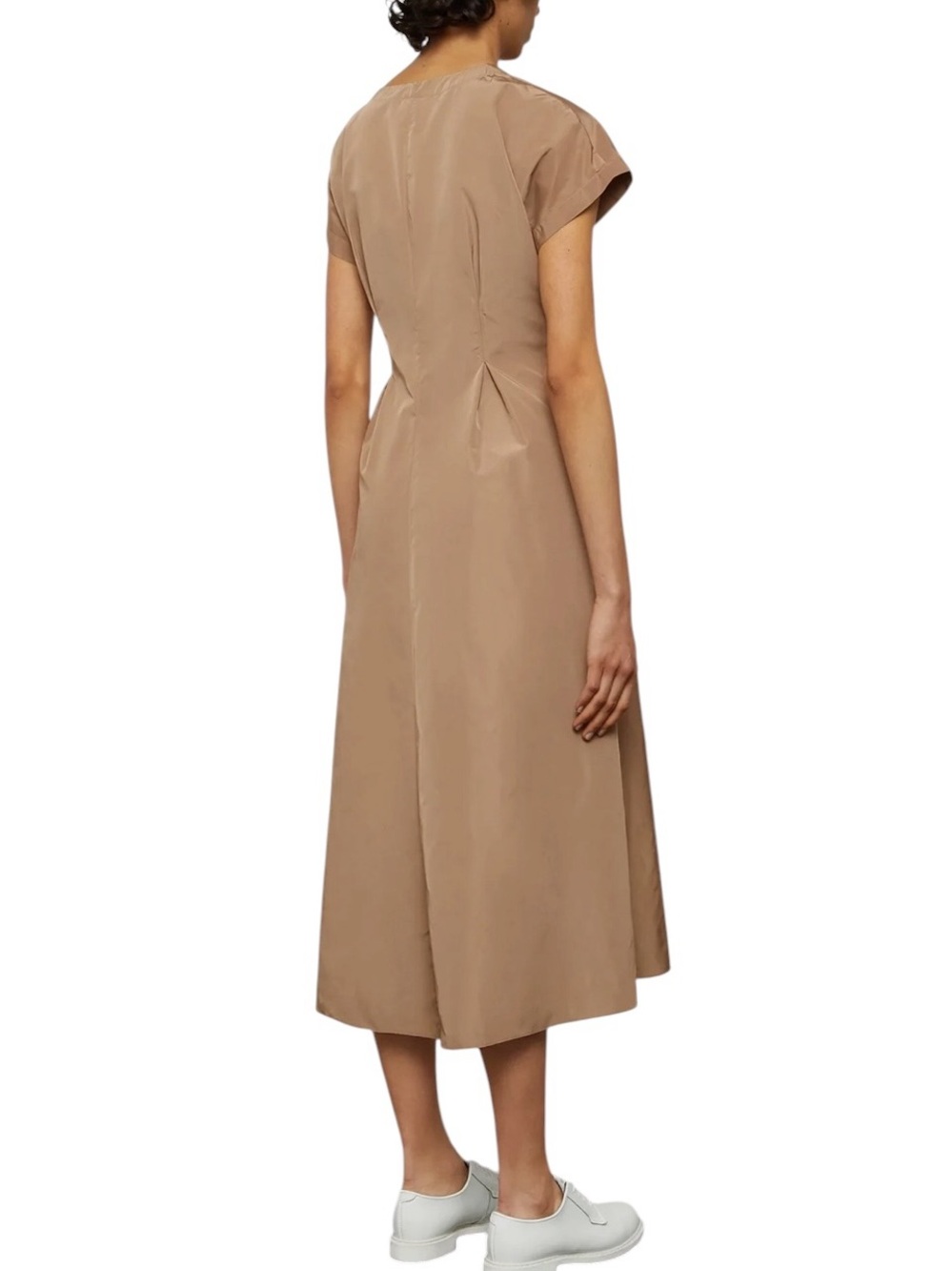 Aspesi bright orange cotton fit & flare midi dress size S excellent condition - Picture 4 of 16